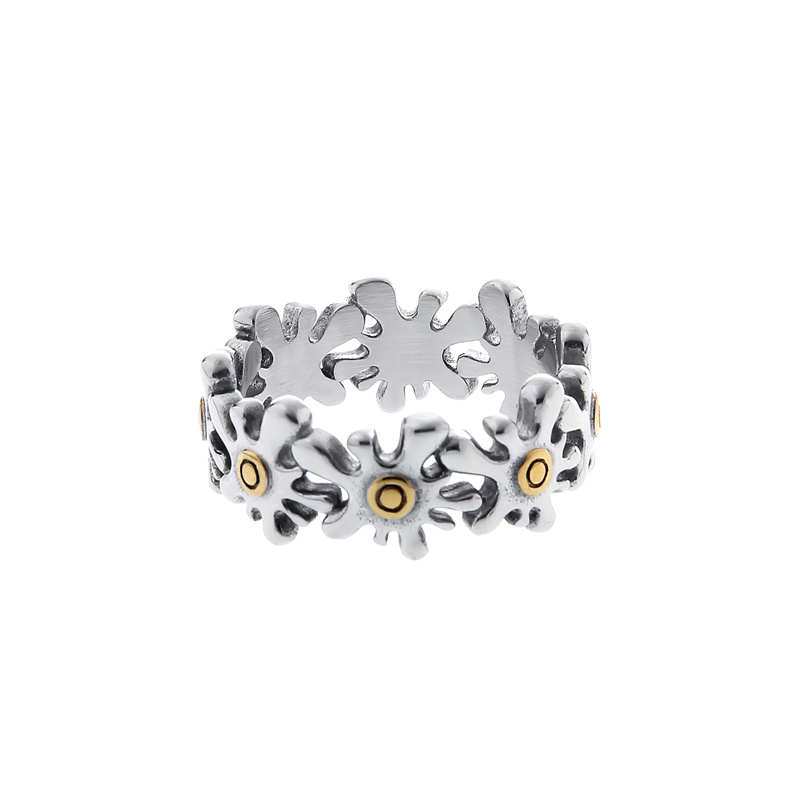 Japan/South Korea Liquid Irregular Flower Splicing Ring With Titanium Steel Design Simple Fashionable Brand Charm Man/Women 
Japan/South Korea Liquid Irregular Flower Splicing Ring With Titanium Steel Design Simple Fashionable Brand Charm Man/Women