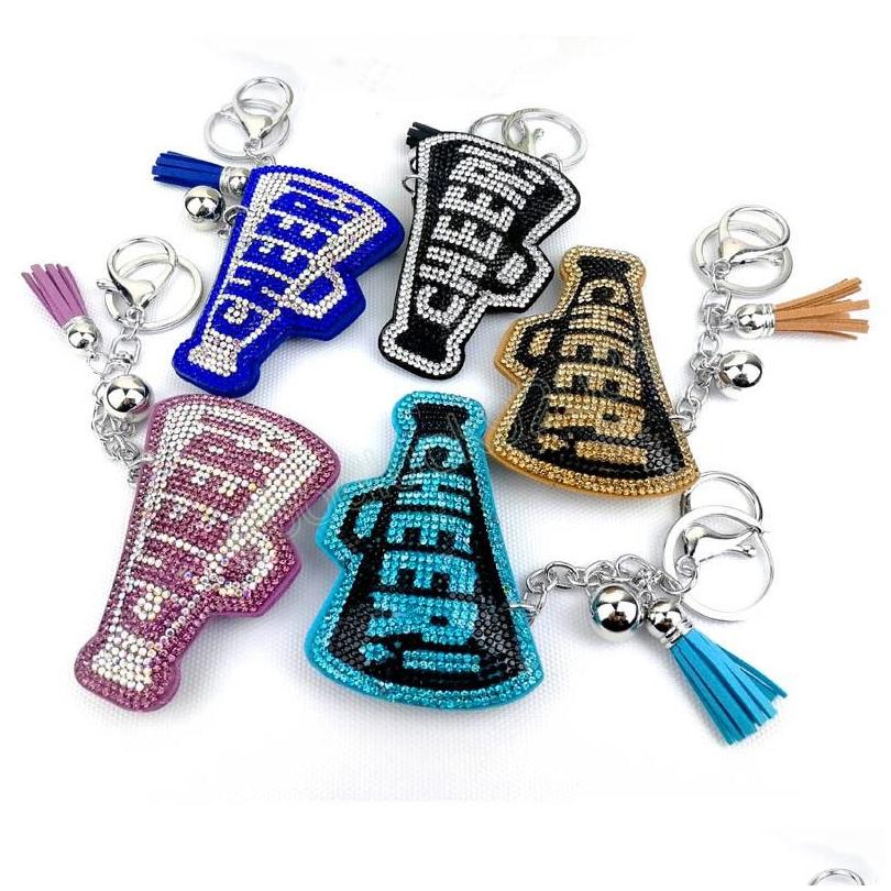 Key Rings Fl Crystal Word Cheer Keychain Leather Tassel Holders Rhinestone Chains Keyring Charm For Women Bag Car Pendant Gift Drop Dhgzr
Key Rings Fl Crystal Word Cheer Keychain Leather Tassel Holders Rhinestone Chains Keyring Charm For Women Bag Car Pendant Gift Drop Dhgzr