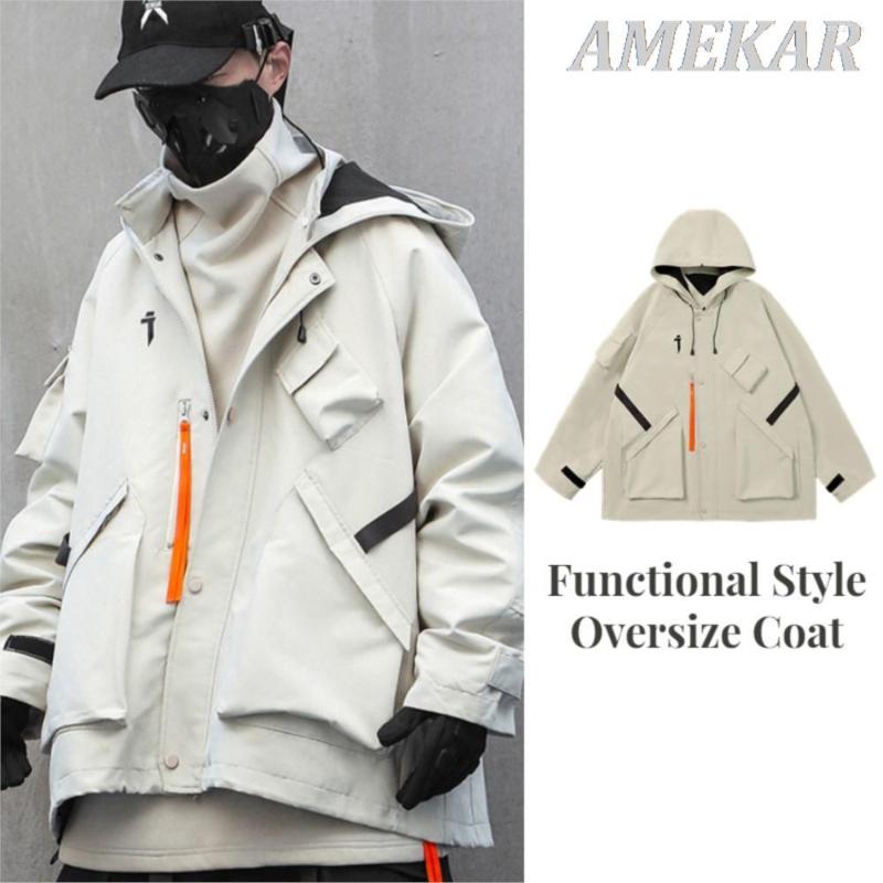 Men's Jackets 2023 Functional Style Stand Collar Hooded Tactics Stormsuit Loose Retro Unisex Men'S Clothes Harajuku Oversize Streetwear, Black
Men's Jackets 2023 Functional Style Stand Collar Hooded Tactics Stormsuit Loose Retro Unisex Men'S Clothes Harajuku Oversize Streetwear, Black