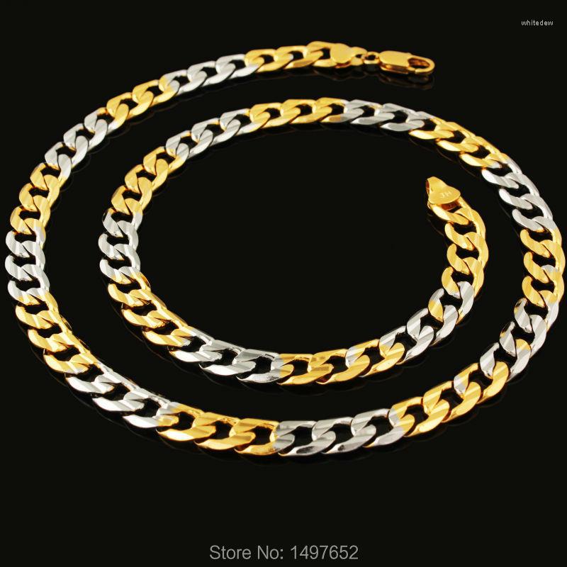 Chains Unique Desigh Gold/Silver Plated 20 Inches 7 MM Curb Cuban Link Chain Necklaces Gold NecklaceMen Women Jewelry
Chains Unique Desigh Gold/Silver Plated 20 Inches 7 MM Curb Cuban Link Chain Necklaces Gold NecklaceMen Women Jewelry