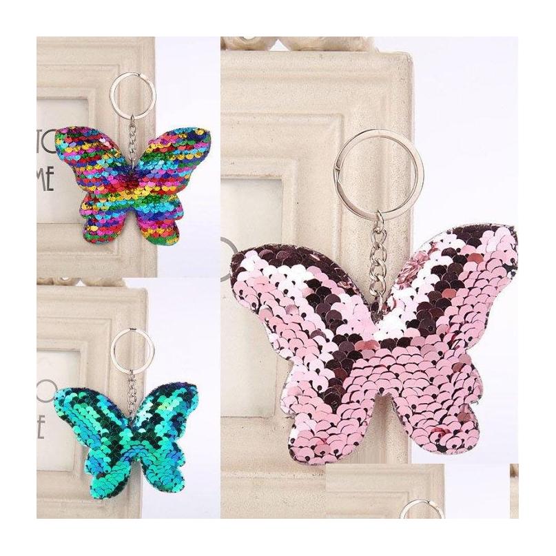 Keychains Lanyards Beautif Butterfly Keychain Glitter Sequins Keyfob Gift For Women Girl Laveros Mujer Car Bag Pendant Accessories Dhkyp 
Keychains Lanyards Beautif Butterfly Keychain Glitter Sequins Keyfob Gift For Women Girl Laveros Mujer Car Bag Pendant Accessories Dhkyp