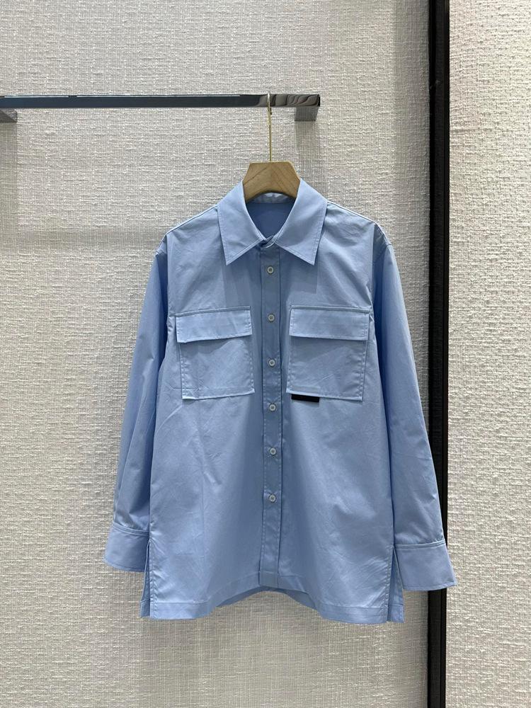 Women' Blouses High-end Shirt Women Turn Down Collar Pockets Blouse Casual Neutral Simple And Loose Medium Long Shirts, Sky blue
Women' Blouses High-end Shirt Women Turn Down Collar Pockets Blouse Casual Neutral Simple And Loose Medium Long Shirts, Sky blue