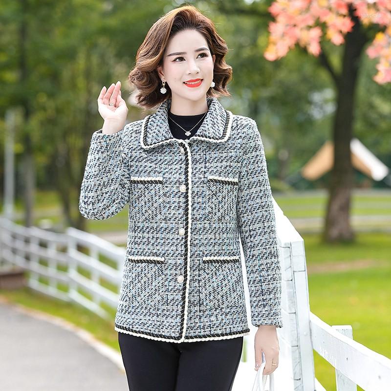 Women's Jackets Elegant Weave Plaid Women Blazer Pocket Causal Tweed Coat Office Ladies Suit Jacket, Blue
Women's Jackets Elegant Weave Plaid Women Blazer Pocket Causal Tweed Coat Office Ladies Suit Jacket, Blue