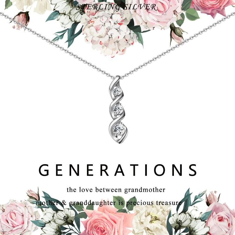 Chains Trendy Spiral Zircon Necklace Gold Plated Family Generation For Grandma Mother Day Gifts Women Jewelry
Chains Trendy Spiral Zircon Necklace Gold Plated Family Generation For Grandma Mother Day Gifts Women Jewelry