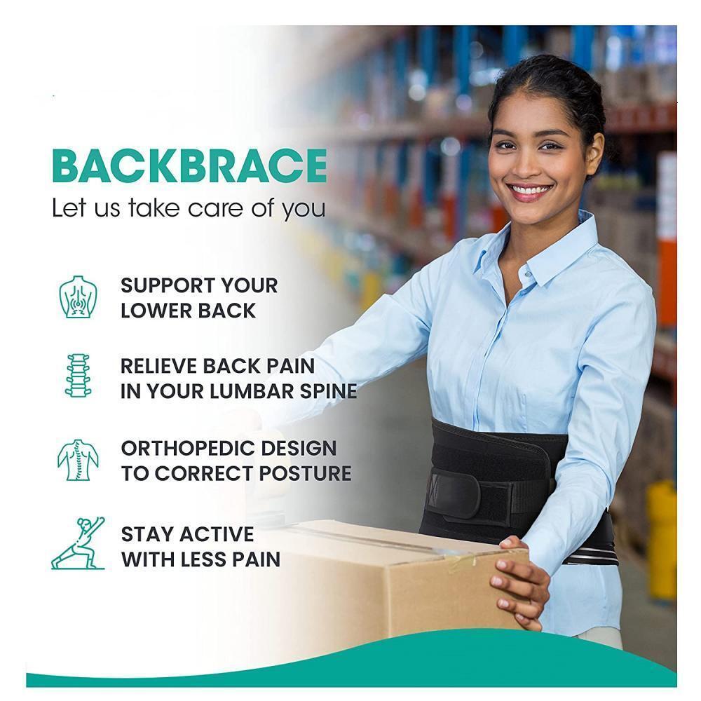 Body Braces Supports Back Braces for Lower Back Pain Relief with 6 Stays Breathable Lumbar Back Support Belt Men Women Work Anti-skid Waist Trainer 23