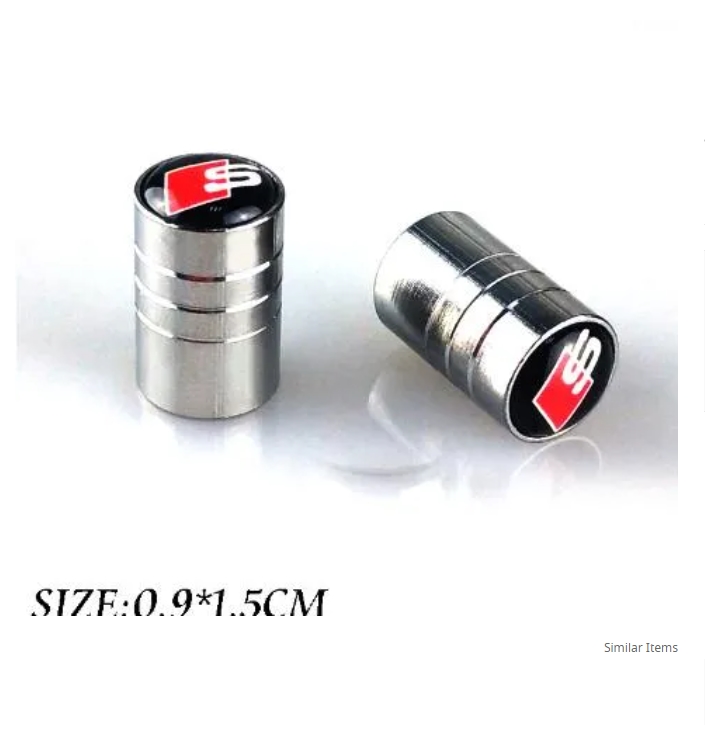 Car Styling Tire Valve Caps for Audi S Line A3 A4 B5 B7 B9 A5 A6 C5 C6 C7 A7 Q3 Q5 Q7 RS3 RS4 RS5 Wheel Decoration Accessories