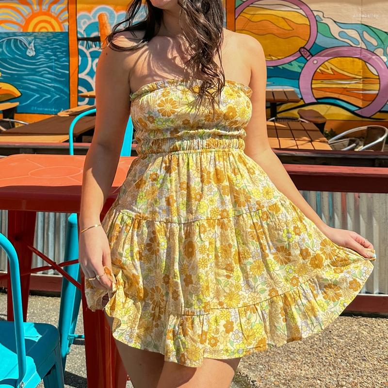 Casual Dresses Gaono Floral Print Backless Mini Dress With Ruffle Trim Boho Beach Holiday Strapless Tube A-line Women Club Party, Blue
Casual Dresses Gaono Floral Print Backless Mini Dress With Ruffle Trim Boho Beach Holiday Strapless Tube A-line Women Club Party, Blue