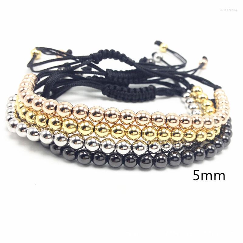 Strand 5mm Color Preserving Copper Bead Bracelet RoseGold &White K&Gun Black 4 Men's Braided Adjustable
Strand 5mm Color Preserving Copper Bead Bracelet RoseGold &White K&Gun Black 4 Men's Braided Adjustable