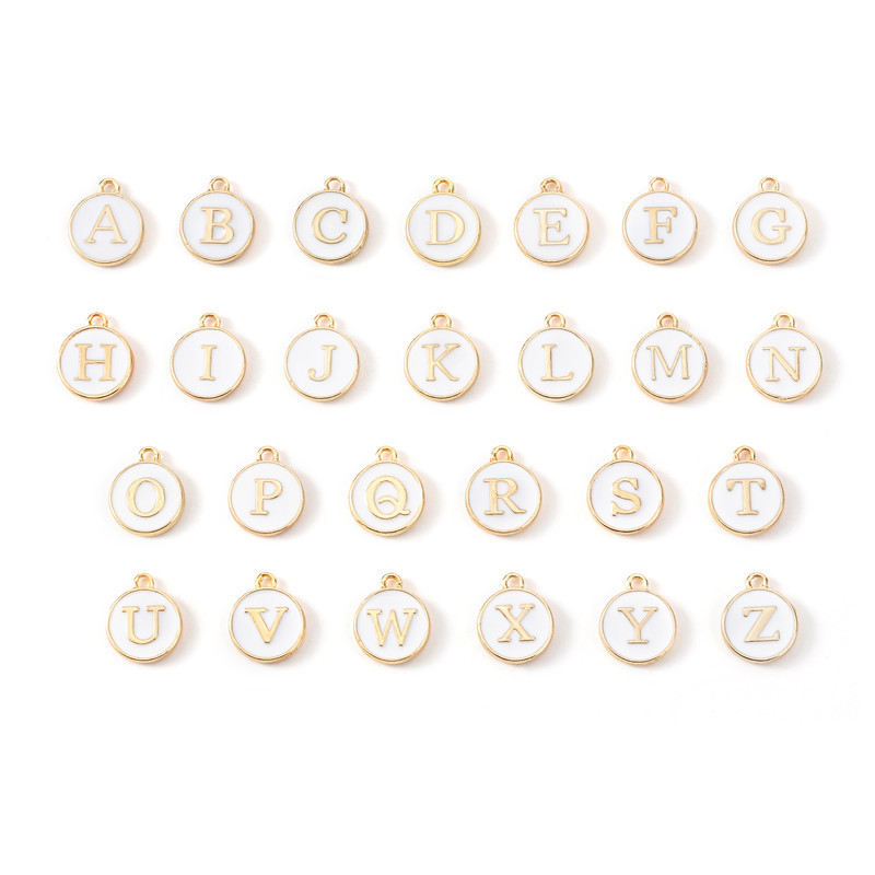 10pcs Enamel Letter Charms White Double Face Initial Letter Charms For Jewelry Making DIY Bracelet Earrings Accessories 
10pcs Enamel Letter Charms White Double Face Initial Letter Charms For Jewelry Making DIY Bracelet Earrings Accessories