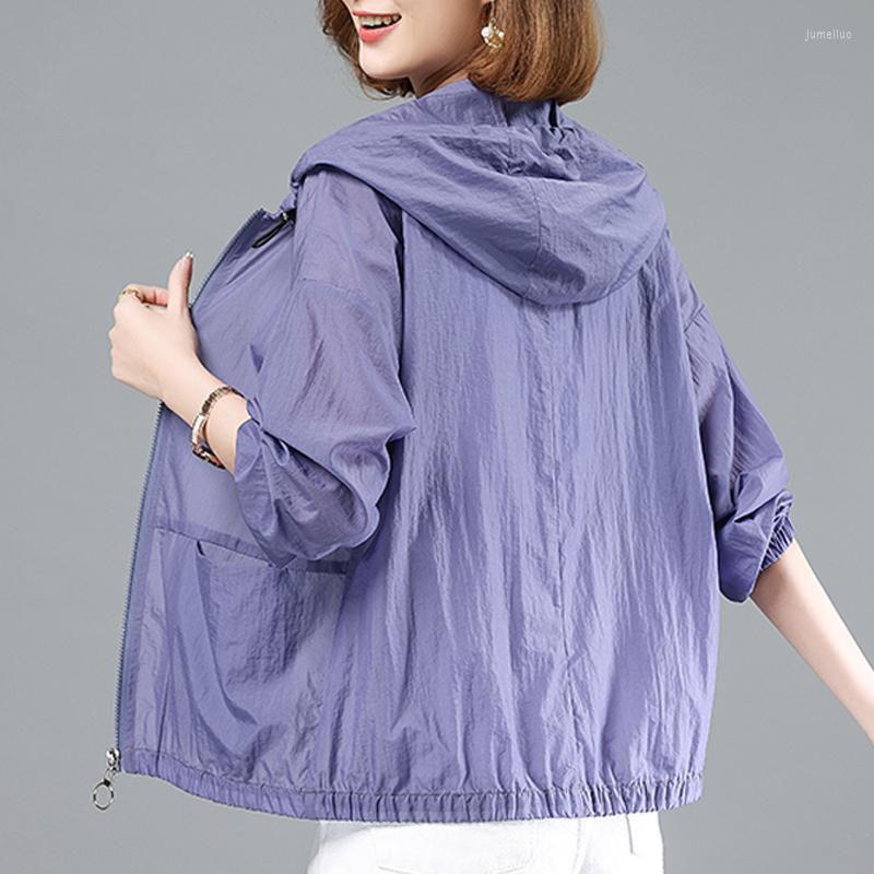 Women's Jackets Summer Sun Protection Clothing Women Korean Casual Loose Windbreaker Hoodie Zipper Up Coat Outdoor Light Sunscreen Jacket, Purple 685
Women's Jackets Summer Sun Protection Clothing Women Korean Casual Loose Windbreaker Hoodie Zipper Up Coat Outdoor Light Sunscreen Jacket, Purple 685