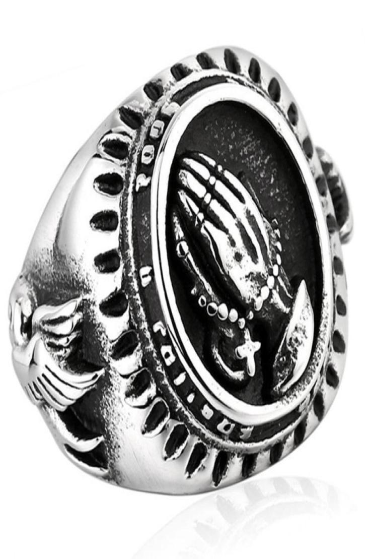 Men Fashion Vintage 316L Stainless Steel Blessed Virgin Mary Pray Hand Religious Ring Lucky Power The Praying Hands Rings Silver 7292245
Men Fashion Vintage 316L Stainless Steel Blessed Virgin Mary Pray Hand Religious Ring Lucky Power The Praying Hands Rings Silver 7292245