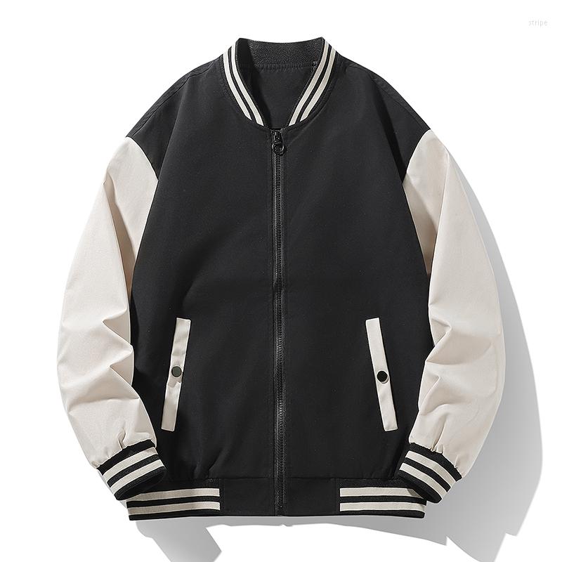 Men's Jackets Fashion All-match Baseball Uniform Man Stitching Color Hip-hop Loose Jacket Round Neck Trend Streetwear, Black
Men's Jackets Fashion All-match Baseball Uniform Man Stitching Color Hip-hop Loose Jacket Round Neck Trend Streetwear, Black