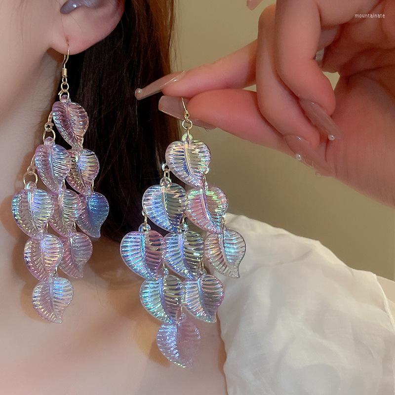 Dangle Earrings Women's Exaggerated Korean Style Trendy Acrylic Leaves Tassels Earring Exquisite Jewelry Vintage Accessories
Dangle Earrings Women's Exaggerated Korean Style Trendy Acrylic Leaves Tassels Earring Exquisite Jewelry Vintage Accessories