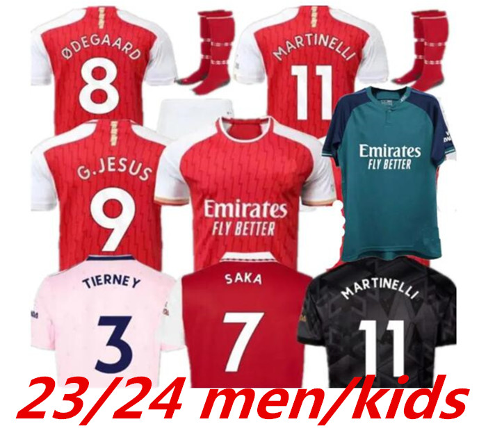 

23 24 PEPE SAKA soccer jerseys home away kids kit socks Gunners ODEGAARD THOMAS WILLIAN NICOLAS TIERNEY SMITH ROWE ARSen 2023 2024 football shirt child boy 999, Multi