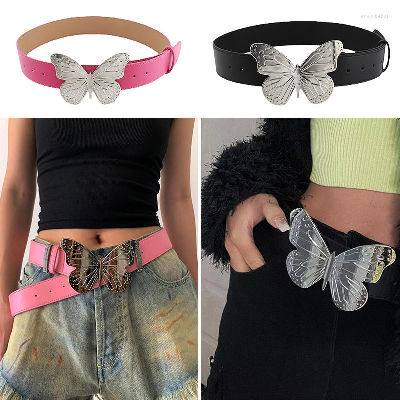 Belts Cool PU Leather Wide Waist Belt Metal Large Butterflies Buckle Jeans Dress Waistband Solid Color Girdle Trouser 1Pcs, Black
Belts Cool PU Leather Wide Waist Belt Metal Large Butterflies Buckle Jeans Dress Waistband Solid Color Girdle Trouser 1Pcs, Black