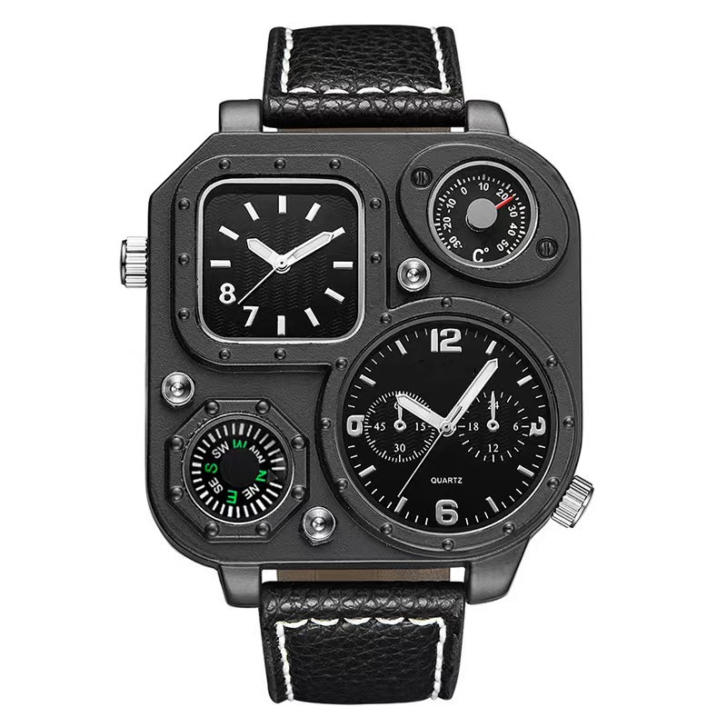 Manufacturers wholesale network celebrity multi - time zone personality dial sports denim belt quartz watch, Black
Manufacturers wholesale network celebrity multi - time zone personality dial sports denim belt quartz watch, Black