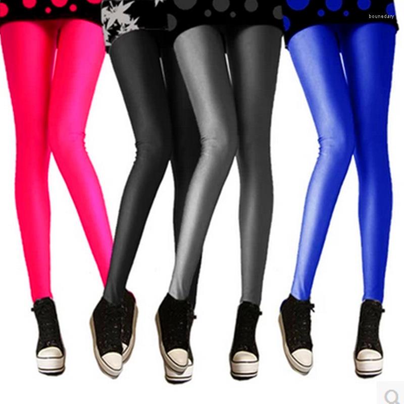 Women's Leggings Fluorescent Colorful Solid Elasticity Casual Bottom Pants For Women Shinny Spandex Candy Ankle-length Outwear Trousers, White
Women's Leggings Fluorescent Colorful Solid Elasticity Casual Bottom Pants For Women Shinny Spandex Candy Ankle-length Outwear Trousers, White