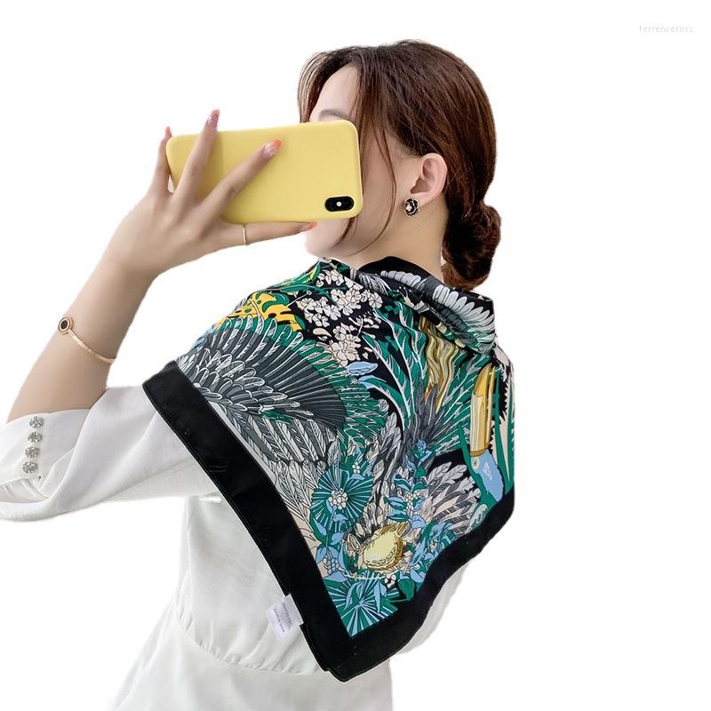 Scarves Imitate Twill Silk Scarf Women Fashion Tribal Jungle Flower Shawl Stole Hijab Square Kerchief Headscarf 90 90cm 
Scarves Imitate Twill Silk Scarf Women Fashion Tribal Jungle Flower Shawl Stole Hijab Square Kerchief Headscarf 90 90cm