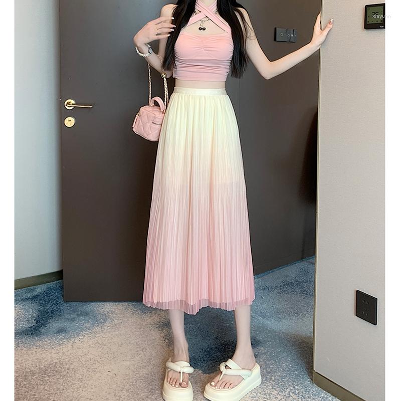 Skirts 2023 Spring And Summer Women's Skirt Gradient Color Pleated Drop Feeling Shows Slender Temperament A Line, Black
Skirts 2023 Spring And Summer Women's Skirt Gradient Color Pleated Drop Feeling Shows Slender Temperament A Line, Black
