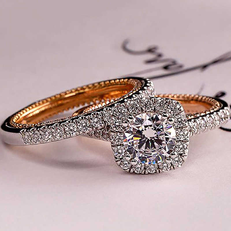 Band Rings Huitan Luxury Engagement Rings for Women 2Pcs/Set Shiny Cubic Zircon Novel Design Two Tone Elegant Female Jewelry Rings Dropship AA230524
Band Rings Huitan Luxury Engagement Rings for Women 2Pcs/Set Shiny Cubic Zircon Novel Design Two Tone Elegant Female Jewelry Rings Dropship AA230524