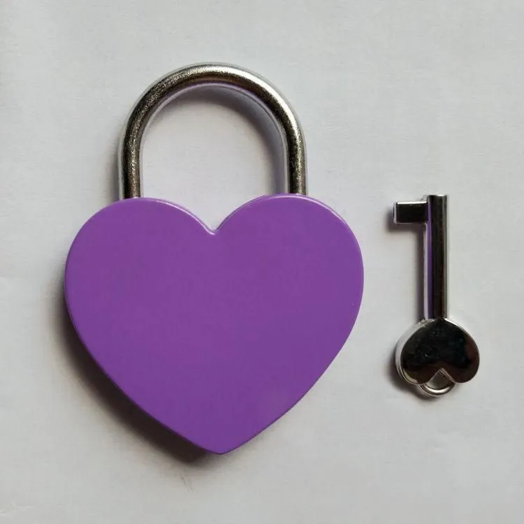 Creative Alloy Heart Shape Keys Padlock Mini Archaize Concentric Locks Vintage Old Antique Door Locks With Keys