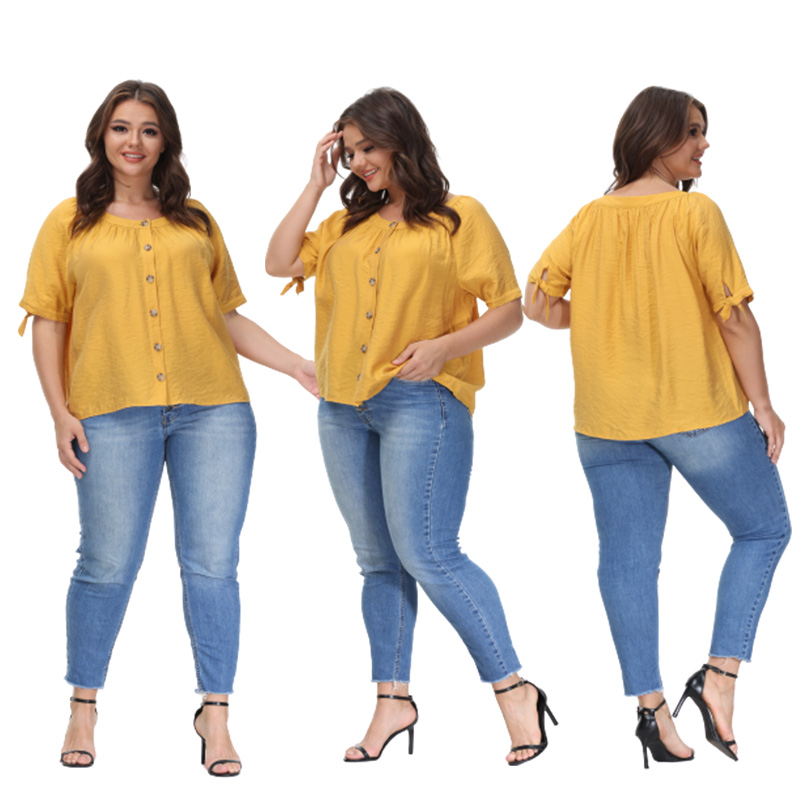 Womens Casual T Shirt Girls Summer Solid Color Tees Fashion Classic Tops Pleated T-shirt for Wholesale, Yellow
Womens Casual T Shirt Girls Summer Solid Color Tees Fashion Classic Tops Pleated T-shirt for Wholesale, Yellow