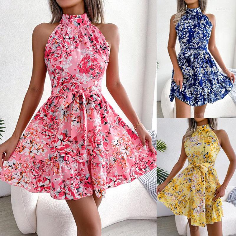 Casual Dresses Fashion Women' Ruffle Hem Floral Prints Mini Dress Summer Beach Holiday Clothes Lace Up Bow One Piece Korean, Blue
Casual Dresses Fashion Women' Ruffle Hem Floral Prints Mini Dress Summer Beach Holiday Clothes Lace Up Bow One Piece Korean, Blue