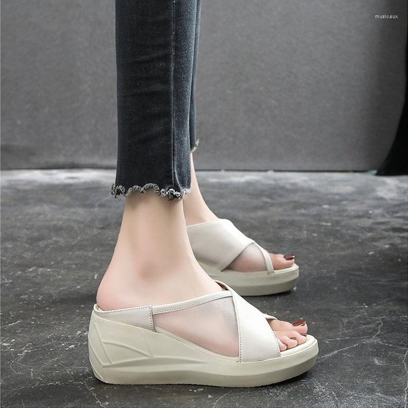 Slippers Pu Leather Mesh Wedge Sandals Shoes Women Platform Summer 2023 Fashion Thick Sole Peep Toe Beach Casual Slides, Black
Slippers Pu Leather Mesh Wedge Sandals Shoes Women Platform Summer 2023 Fashion Thick Sole Peep Toe Beach Casual Slides, Black
