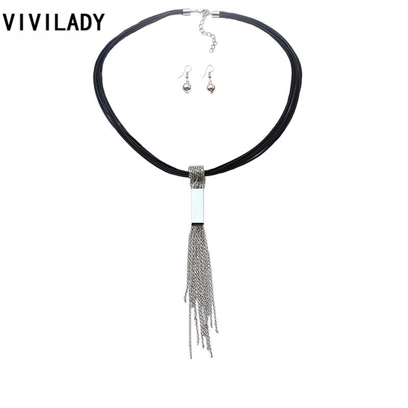Necklace Earrings Set & VIVILADY 2023 Silver Color Metal Chain Tassel Women Handmade Maxi Long Sweater Layer Bijoux Gift, Picture shown
Necklace Earrings Set & VIVILADY 2023 Silver Color Metal Chain Tassel Women Handmade Maxi Long Sweater Layer Bijoux Gift, Picture shown