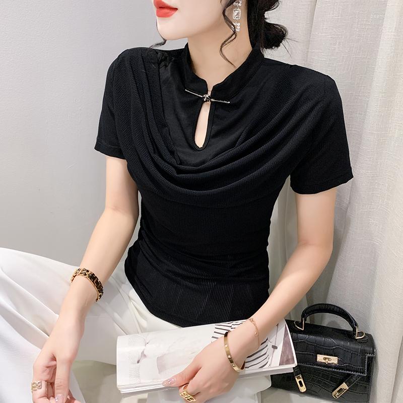 Women's T Shirts 2023 Summer Short Sleeved Women's Tops Fashion Casual Retro Chinese Style Mesh T-Shirt Blusas, Black
Women's T Shirts 2023 Summer Short Sleeved Women's Tops Fashion Casual Retro Chinese Style Mesh T-Shirt Blusas, Black