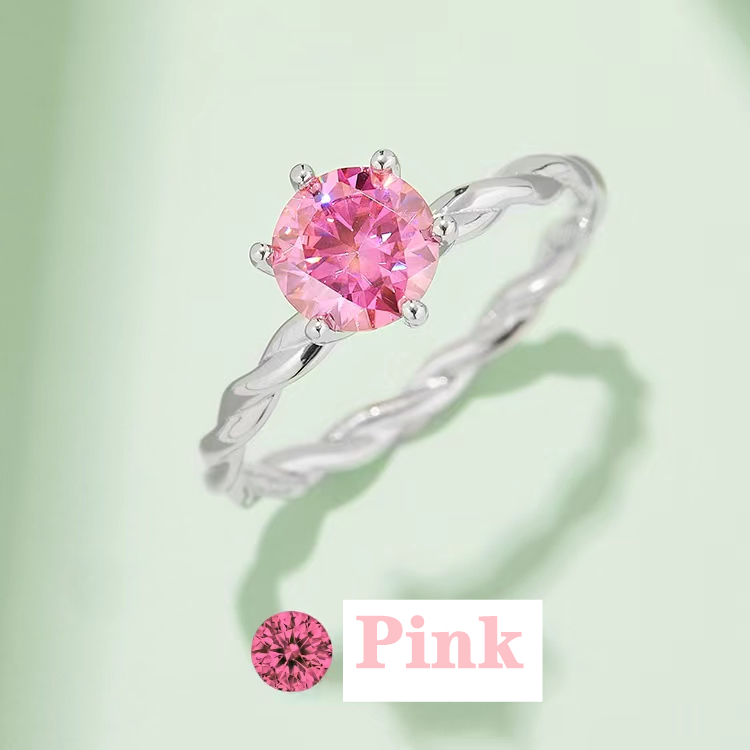 Moissanite Female Ring Wedding Engagement Ring Band Rings 925 Sterling Silver Rings Ring for Women Birthday Gift with Jewelry love forever Straight ar