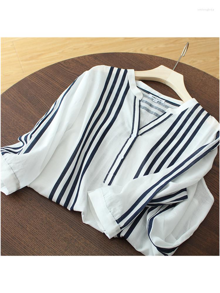 Women's T Shirts Lamtrip Unique V-Neck Striped Loose Short Sleeve Cotton Tee T-Shirt Top Women 2023 Summer, Blue
Women's T Shirts Lamtrip Unique V-Neck Striped Loose Short Sleeve Cotton Tee T-Shirt Top Women 2023 Summer, Blue