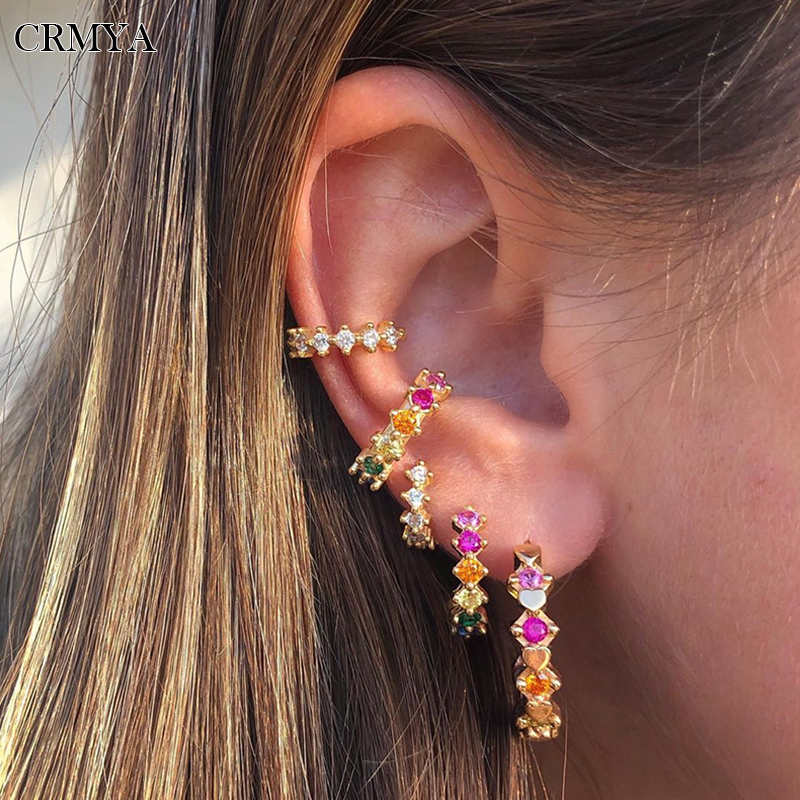 CRMYA Gold Silver Filled Hoop Earrings For Women Color CZ Zircon Circle Ear Cuff Piercing Stud Earrings 2022 Jewelry Wholesale
CRMYA Gold Silver Filled Hoop Earrings For Women Color CZ Zircon Circle Ear Cuff Piercing Stud Earrings 2022 Jewelry Wholesale