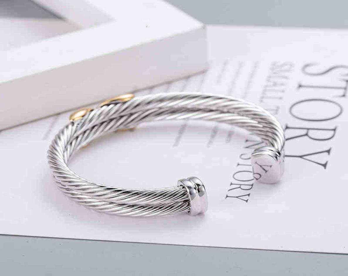 Bangle ed Gold Bracelets Jewelrys Cross Men Double Dy Bracelet x Wire Bracelet Women Sliver Fashion Trend Platinum Plated Col3164657
Bangle ed Gold Bracelets Jewelrys Cross Men Double Dy Bracelet x Wire Bracelet Women Sliver Fashion Trend Platinum Plated Col3164657