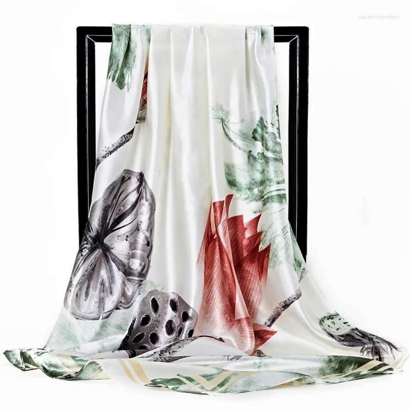 Scarves Shawls Fashion Flower Sunscreen Square Bandannas Europe And America Print Kerchief Four Seasons 90X90CM Silk
Scarves Shawls Fashion Flower Sunscreen Square Bandannas Europe And America Print Kerchief Four Seasons 90X90CM Silk