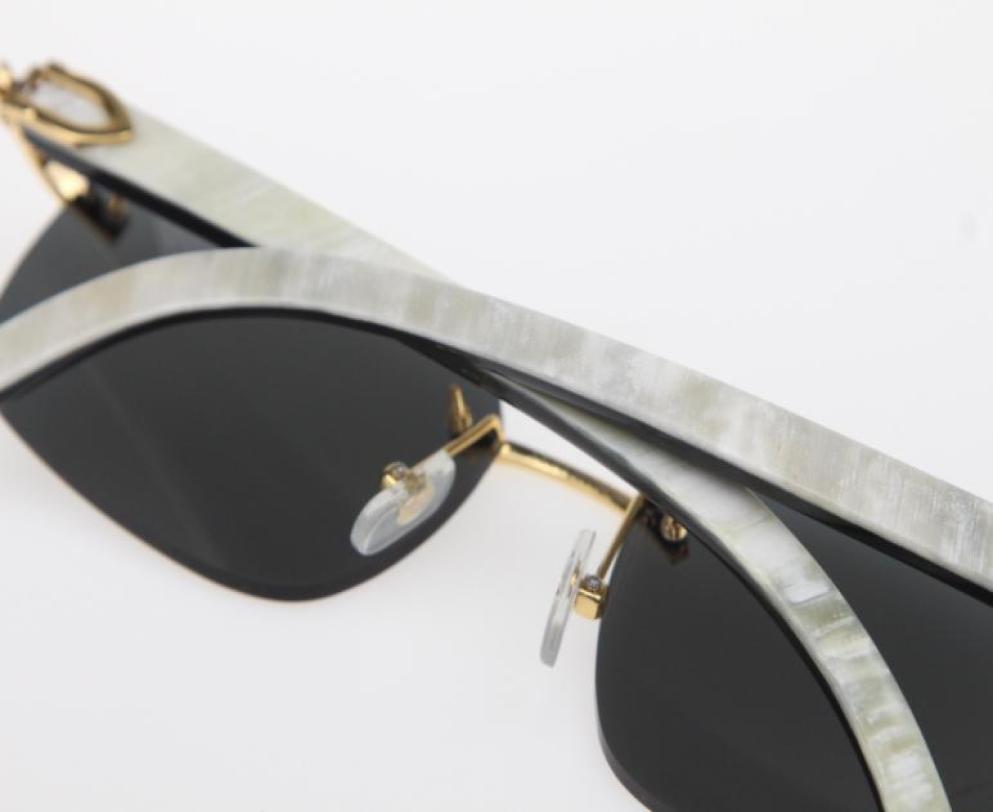 Whole Rimless Mirror SunGlasses 8200760 White Inside Black Buffalo Horn with vertical stripes Optical Unisex Sunglasse4550221 
Whole Rimless Mirror SunGlasses 8200760 White Inside Black Buffalo Horn with vertical stripes Optical Unisex Sunglasse4550221