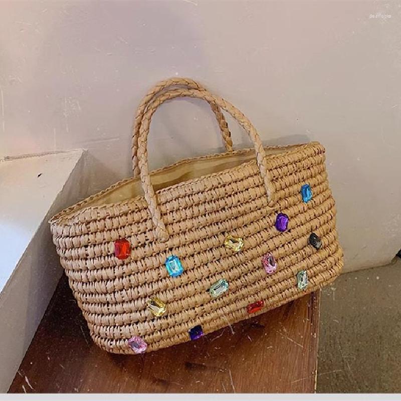 Evening Bags Luxury Diamond Straw Woven Tote Summer Casual Large Capacity Handbags Fashion Beach Women Shoulder Simple Style Shopping, Brown
Evening Bags Luxury Diamond Straw Woven Tote Summer Casual Large Capacity Handbags Fashion Beach Women Shoulder Simple Style Shopping, Brown