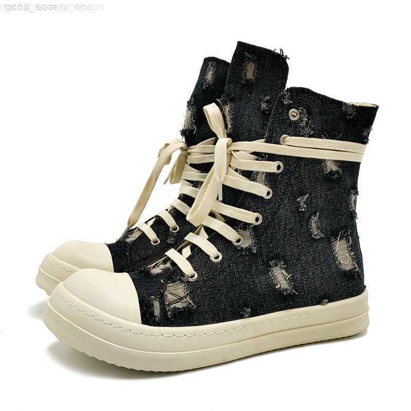 Men's Rick High-top Canvas Shoes Trendy Hole Denim RO Owens Casual Winter Boots for Women, Grey
Men's Rick High-top Canvas Shoes Trendy Hole Denim RO Owens Casual Winter Boots for Women, Grey