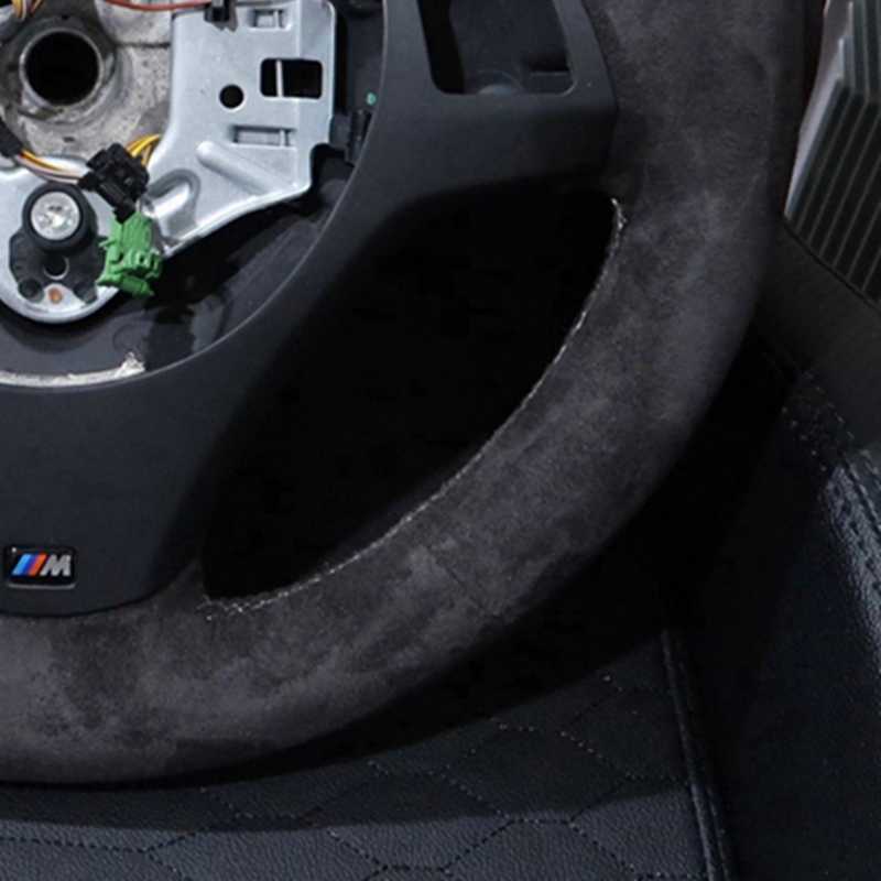 Steering Wheel Covers Car Steering Wheel Braid Cover Customized Anti-Slip Suede leather For BMW M Sport M3 E90 E91 E92 E93 E87 E81 E82 E88 X1 E84 G230