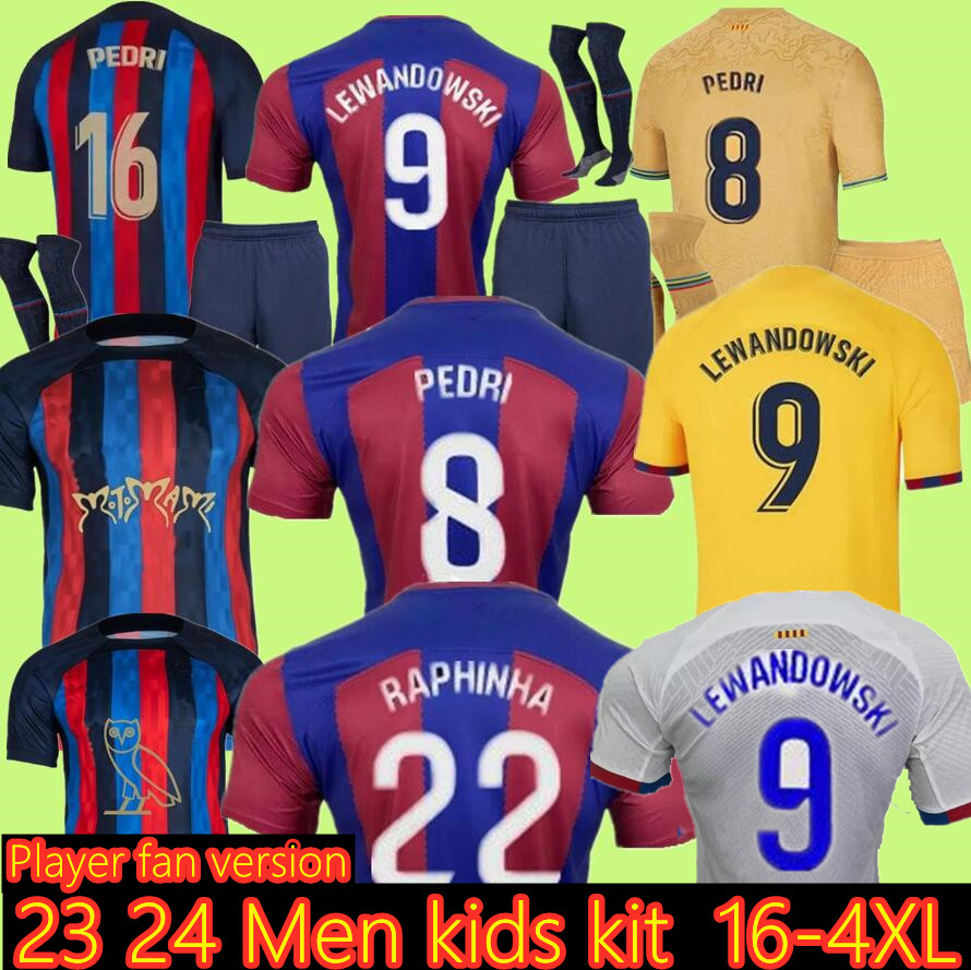 22/23/24 LEWANDOWSKI ANSU FATI Soccer Jerseys 2023 FERRAN ADAMA PEDRI DEST GAVI BarcelonaS Rosalia Motomami maillots football shirt men kids kit uniform, Multi
22/23/24 LEWANDOWSKI ANSU FATI Soccer Jerseys 2023 FERRAN ADAMA PEDRI DEST GAVI BarcelonaS Rosalia Motomami maillots football shirt men kids kit uniform, Multi