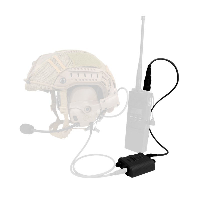 PTT V60 V20 Tactical Transmitter Receiver Connector For AMP Headset Comtac3 HeadSet 6 PIN Adapter Cable KN6 To U174/U Set