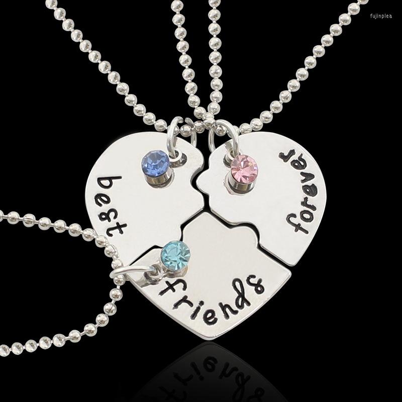 Chains BFF Crystal Heart Necklaces For 4 Four Friends Necklace Shape Puzzle Hand Stamp Friendship Jewelry Women Girl
Chains BFF Crystal Heart Necklaces For 4 Four Friends Necklace Shape Puzzle Hand Stamp Friendship Jewelry Women Girl