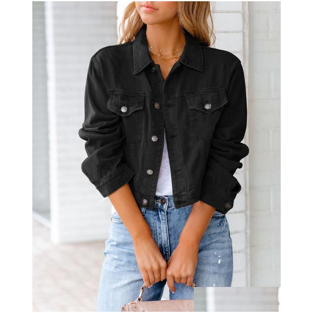 Women'S Jackets Womens Street Hipster Clothing 5 Colors Denim Jacket Woman Fashion Long Sleeve Solid Casual Slim Short Coatwomens Dr Dhsnn, Red
Women'S Jackets Womens Street Hipster Clothing 5 Colors Denim Jacket Woman Fashion Long Sleeve Solid Casual Slim Short Coatwomens Dr Dhsnn, Red