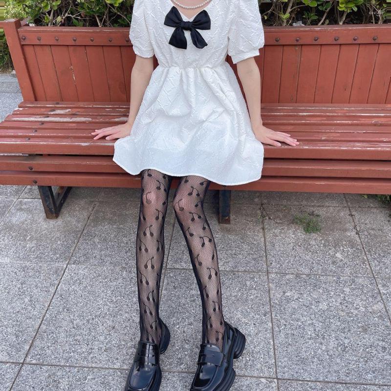 Women Socks Cherry Hollow Stockings Transparent Pantyhose For Girls Sexy Fishnet Tights Black Lolita JK Mesh Thin
Women Socks Cherry Hollow Stockings Transparent Pantyhose For Girls Sexy Fishnet Tights Black Lolita JK Mesh Thin