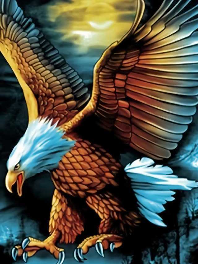 Mens T Shirt Eagle Animal Crew Neck Short Sleeve Street Print Tops Sportswear Casual Fashion Comfortable Blue Summer Spring Graphic Tees