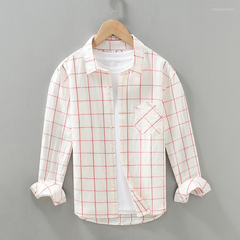 Men's Casual Shirts 2023 Men's Japanese Fresh Plaid Cotton And Linen Blouse Long Sleeve Loose Youth Literary Thin Shirt, Red and white plaid
Men's Casual Shirts 2023 Men's Japanese Fresh Plaid Cotton And Linen Blouse Long Sleeve Loose Youth Literary Thin Shirt, Red and white plaid