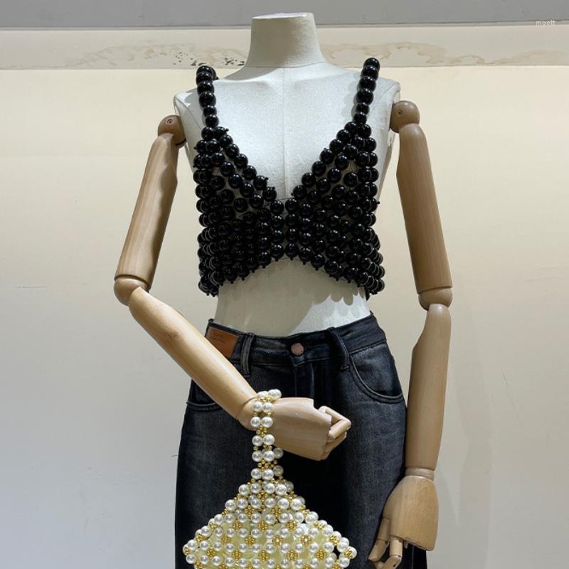 Women's Tanks European&American Pearls Camisole Fashion Crop Tops Female Sleeveless Straps Almighty Black Camis Woman Tank Top Drop
Women's Tanks European&American Pearls Camisole Fashion Crop Tops Female Sleeveless Straps Almighty Black Camis Woman Tank Top Drop