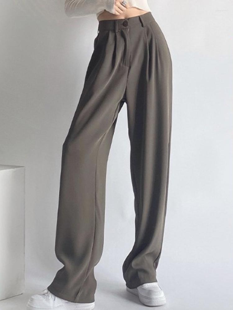 Women' Pants 2023 Spring Summer High Waist Floor-Length Suits Women Loose Wide Leg Female Office Ladies Straight Long Trousers, White
Women' Pants 2023 Spring Summer High Waist Floor-Length Suits Women Loose Wide Leg Female Office Ladies Straight Long Trousers, White