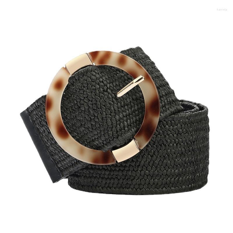 Belts Women's Woven Belt With Round Buckle And Stripes Bohemian Style For Dresses, Black
Belts Women's Woven Belt With Round Buckle And Stripes Bohemian Style For Dresses, Black