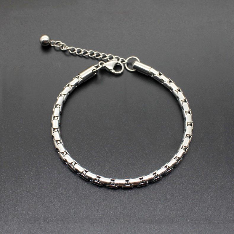 Link Bracelets Chain Fashion Simple Titanium Steel Health Bracelet Stainless Wild Men's Jewelry